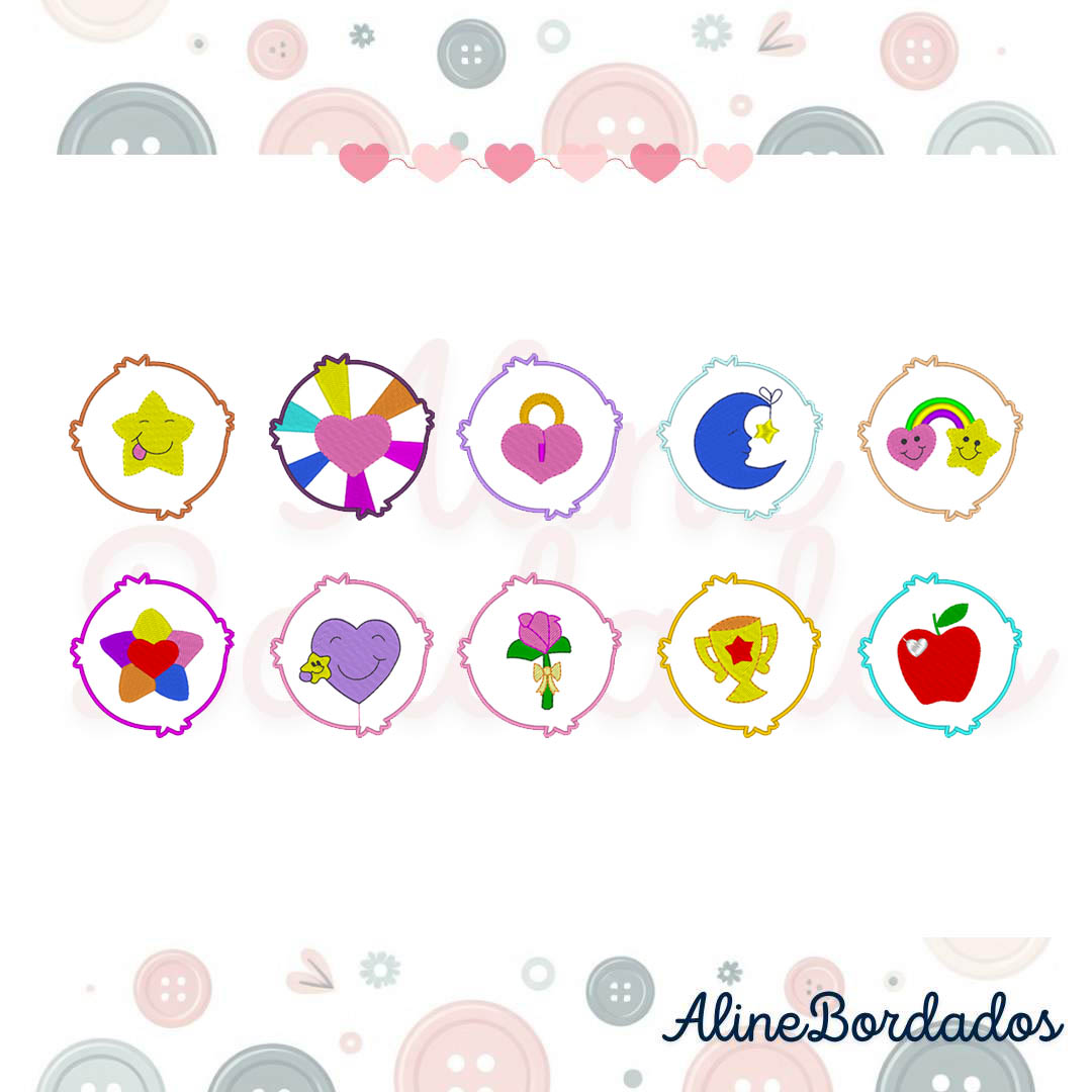 Cópia de Enila Designs - 1 Matrizes de Bordado Barrigas Ursinhos Colors - combo 2 - Imagem 1