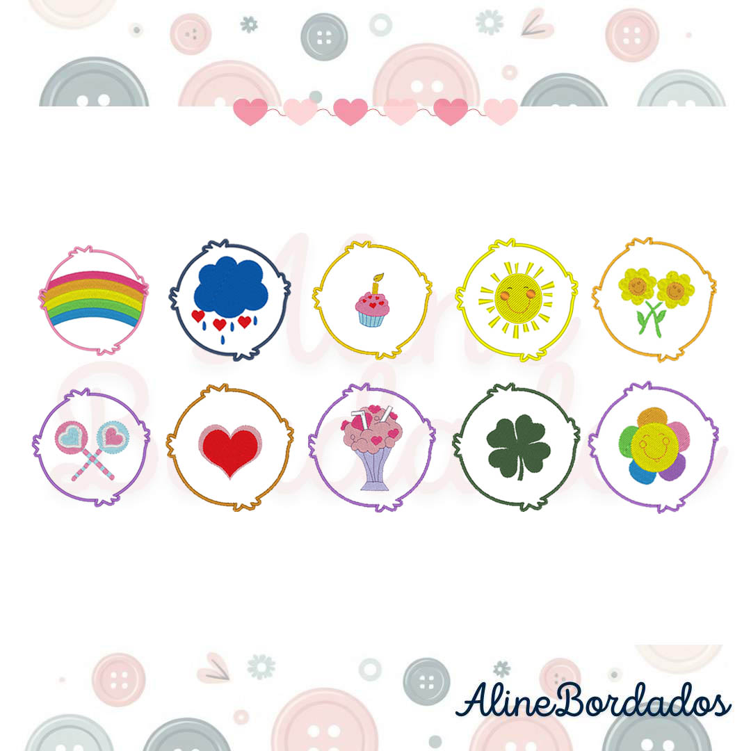 CΓ³pia de Enila Designs - 1 Matrizes de Bordado Barrigas Ursinhos Colors - Image 1