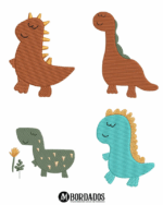 Coleção de Matrizes de Bordado Dinossauro Feliz