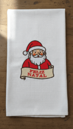 Matriz de Bordado Papai Noel Faixa Feliz Natal - Imagem 2
