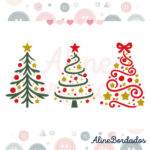 Matrizes de Bordado Árvores de Natal - modelo1