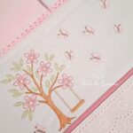 Matrizes de bordado trio floral árvore balanço - Imagem 2