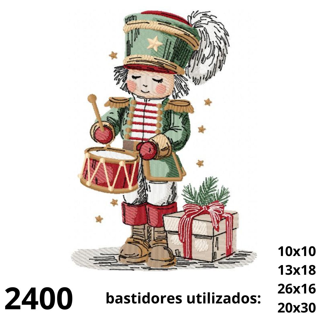 2400 Matriz de bordado Soldado de chumbo - Imagem 1