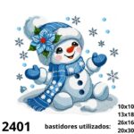 Matriz de bordado boneco de neve 003