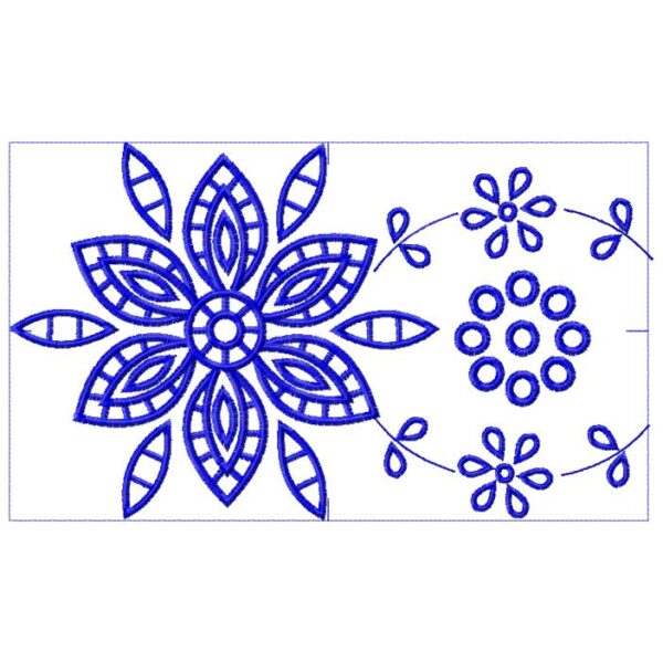 Barra tipo renda inglesa com cortes