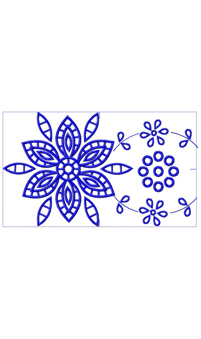 Barra tipo renda inglesa com cortes