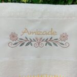 Matriz de Bordado - Barrado Flores com Amizade