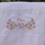 Matriz de Bordado - Barrado Flores com Paz