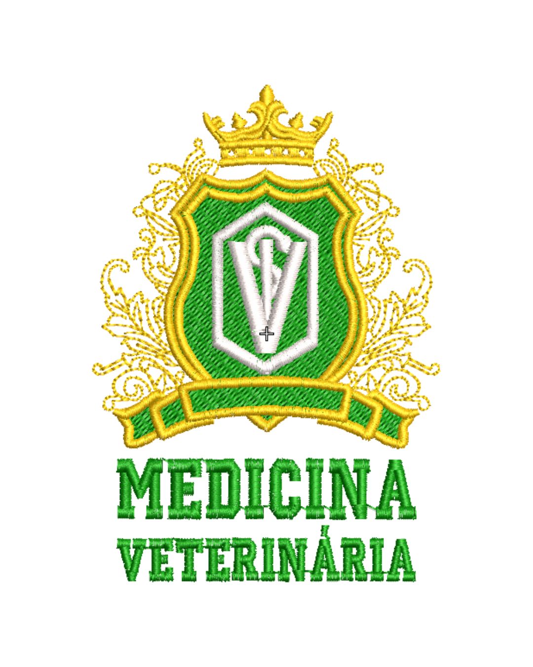 Design sem nome (11) MATRIZ DE BORDADO MEDICINA VETERINÁRIA BRASÃO - Imagem 1