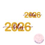 [Matrizes de Bordado] Feliz Ano Novo / Feliz 2026 - Imagem 2