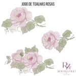 JOGO DE TOALHAS ROSAS - Imagem 2