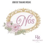 JOGO DE TOALHAS ROSAS - Imagem 5