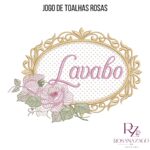 JOGO DE TOALHAS ROSAS - Imagem 4