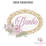 JOGO DE TOALHAS ROSAS - Imagem 7