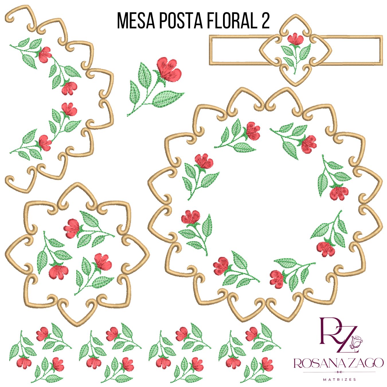 MESA POSTA FLORAL 2 MESA POSTA FLORAL 2 - Image 1