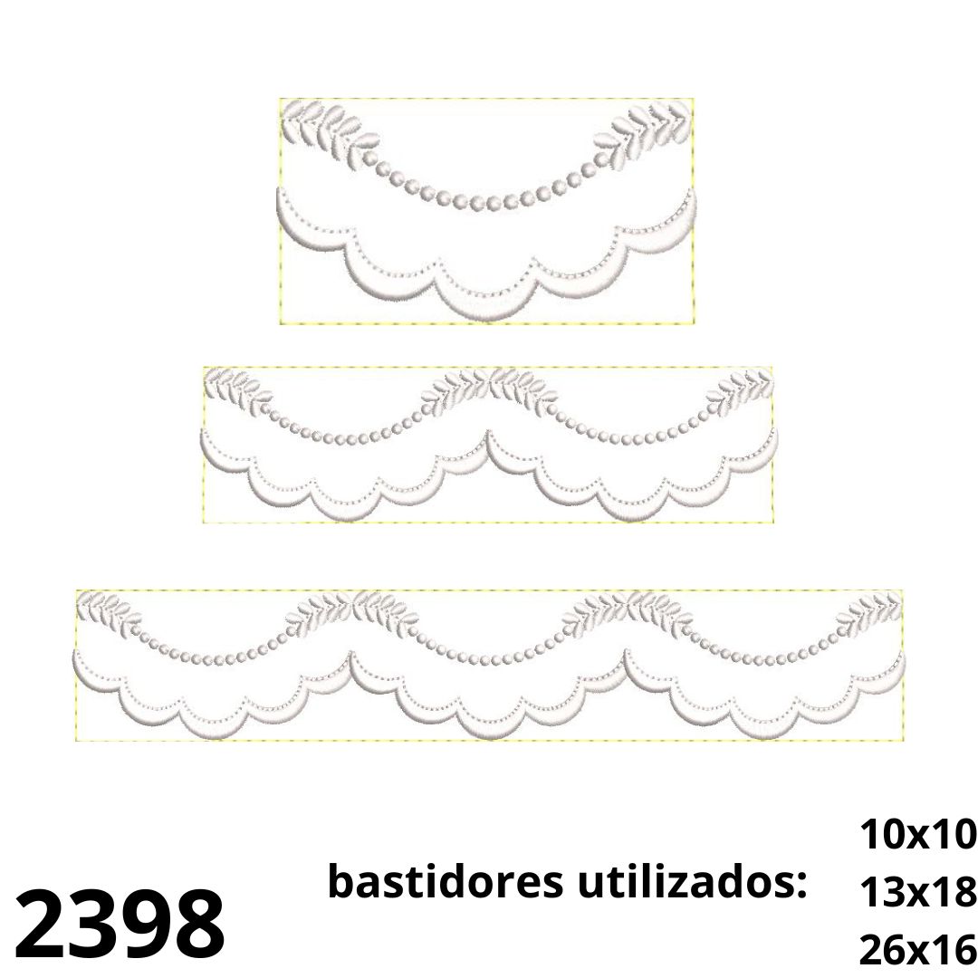 TATARTES Matriz de bordado kit barradinhos - Imagem 1