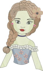 Matriz de Bordado Boneca Pano de Prato Rippled