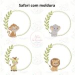 Matrizes de bordado coleção safari moldura - Imagem 6