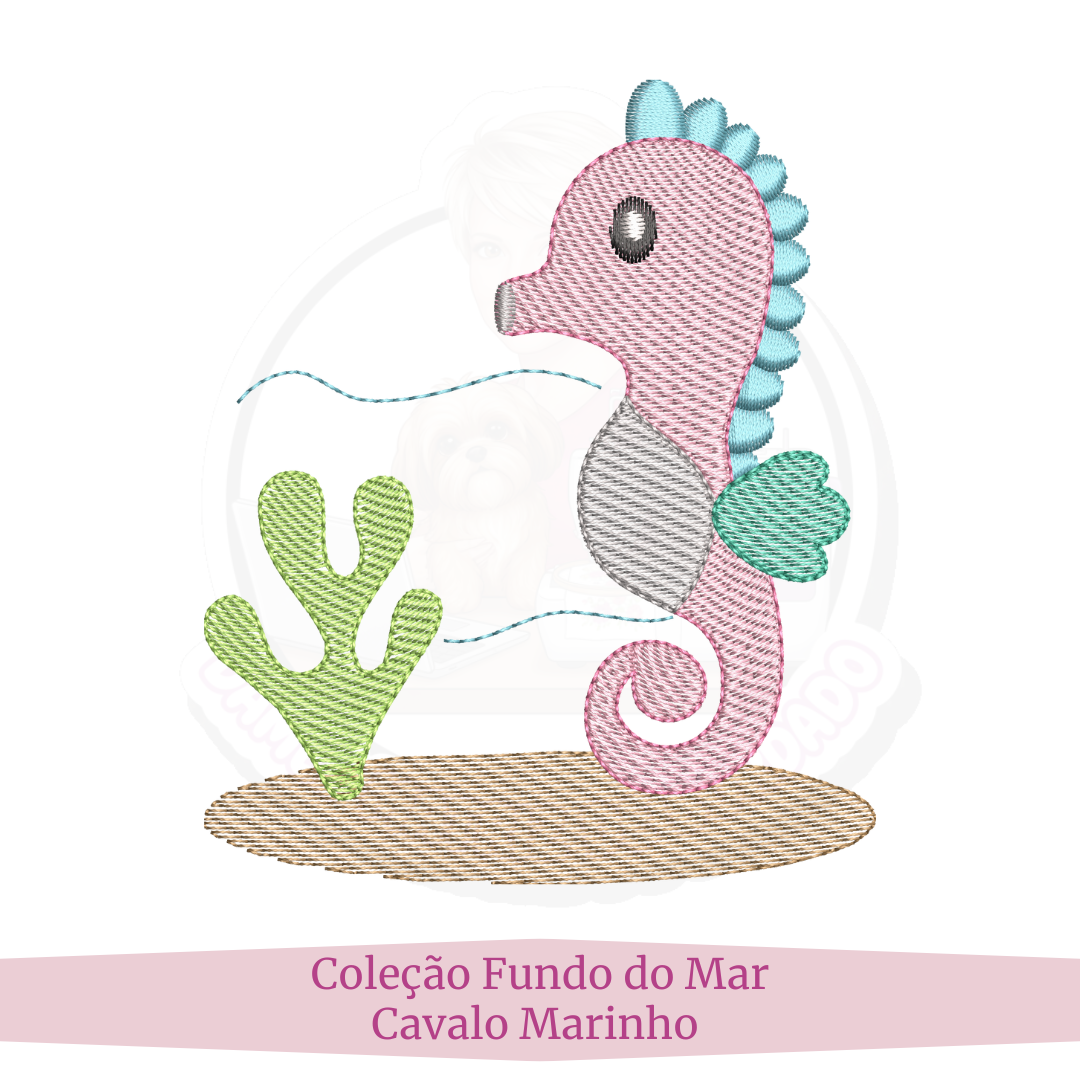 cavalo marinho Matriz de Bordado Cavalo Marinho - Image 1