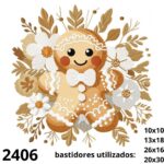 Matriz de bordado ginger natalina