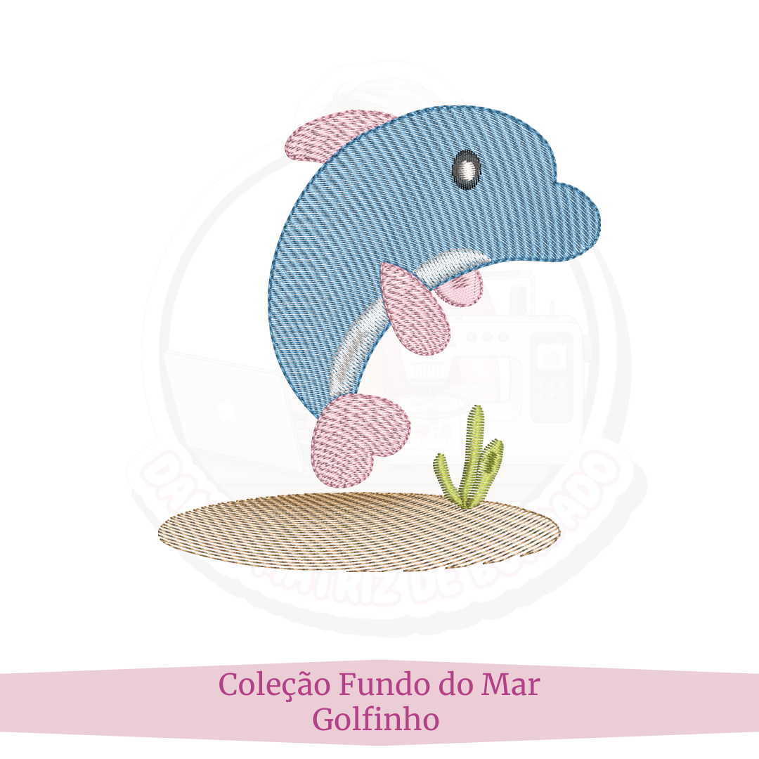 golfinho Matriz para Bordado Golfinho - Image 1