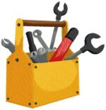 Matriz de bordado transporte e construção infantil - Imagem 6