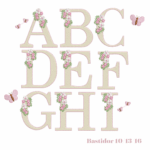 Matriz Bordado Inicial Alfabeto Florzinha