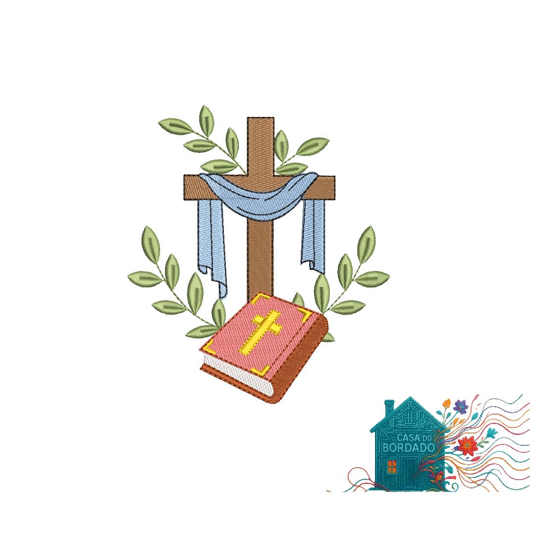 5 Matriz de Bordado Cruz BΓblia - Image 1