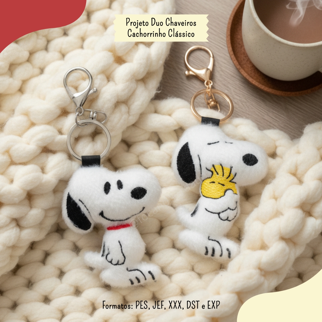 8 Chaveiro Duo Cachorrinho Clássico - Imagem 1