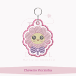 Matriz de Bordado Chaveiro Florzinha - Imagem 2