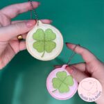 [Projeto na Bordadeira] Chaveiro Trevo de 4 Folhas