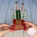 [Projeto na Bordadeira] Chaveiros Desejos de Fim de Ano - Natal - Imagem 3