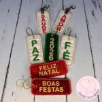 [Projeto na Bordadeira] Chaveiros Desejos de Fim de Ano - Natal - Imagem 4