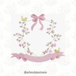 Matrizes de bordado trio Moldura floral - Imagem 2