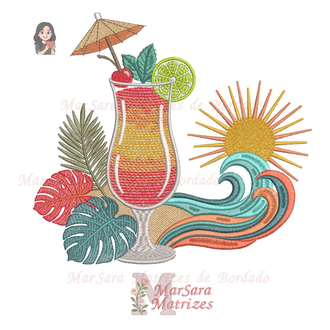 MAtriz de bordado drink tropical bazar Matriz de Bordado -Drink Tropical - Image 1