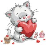 Matriz de bordado kit gatinhos do amor - Imagem 6