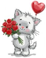 Matriz de bordado kit gatinhos do amor - Imagem 5