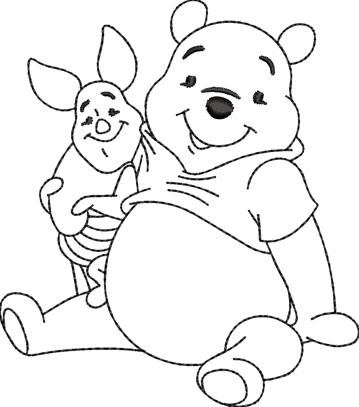 Ursunho Pooh e LeitΓ£o Matriz de Bordado- Ursinho Pooh e LeitΓ£o - Image 1