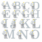 Alfabeto Inicial A a Z Astronauta - Imagem 2