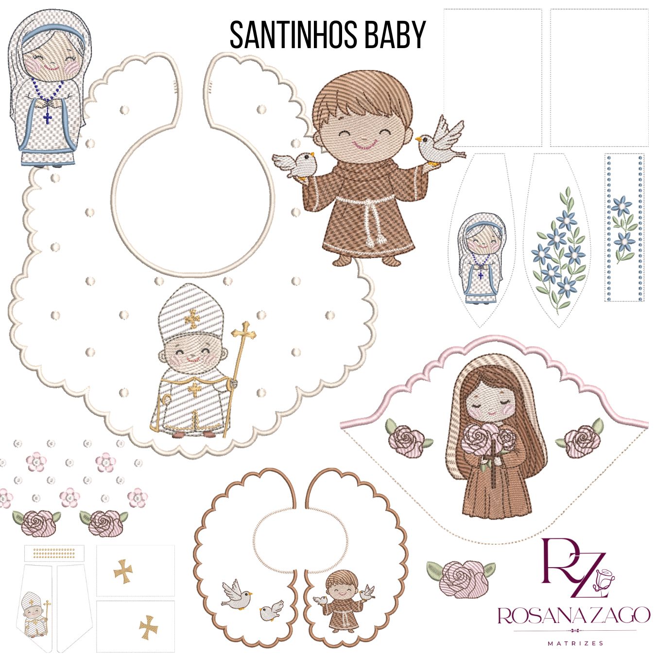 bebês abençoados Santinhos BABY com PROJETOS - Imagem 1