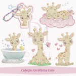 Coleção de Matriz de Bordado Girafinha Cute (Pontos Leves)
