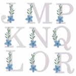 Alfabeto Inicial Flor Azul - Image 6
