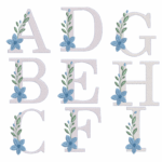 Alfabeto Inicial Flor Azul - Image 5