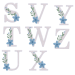 Alfabeto Inicial Flor Azul - Image 7