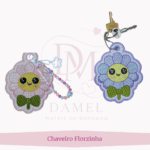 Matriz de Bordado Chaveiro Florzinha