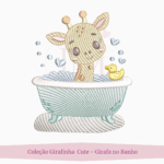 Coleção de Matriz de Bordado Girafinha Cute (Pontos Leves) - Imagem 3