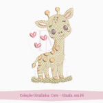 Coleção de Matriz de Bordado Girafinha Cute (Pontos Leves) - Imagem 4