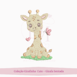 Coleção de Matriz de Bordado Girafinha Cute (Pontos Leves) - Imagem 2