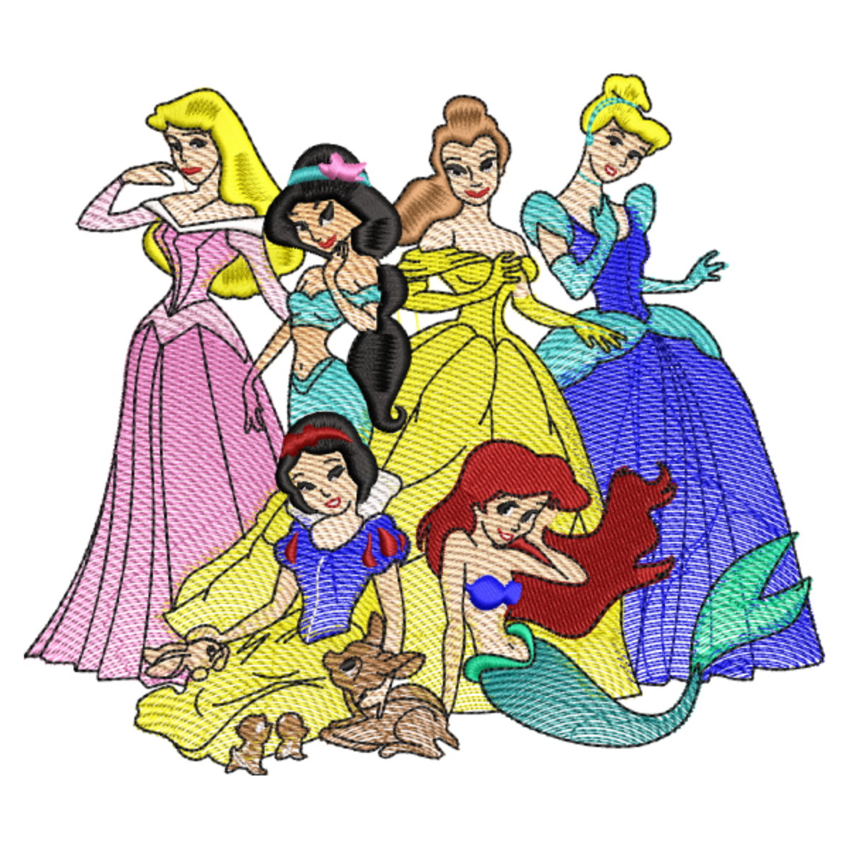 matriz-de-bordado-princesas Matriz de Bordado- Princesas - Imagem 1