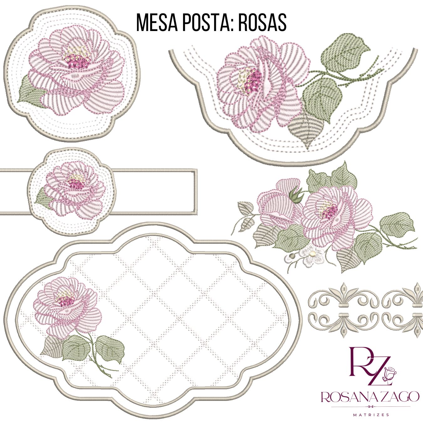 mesa posta rosas MESA POSTA: ROSAS - Imagem 1